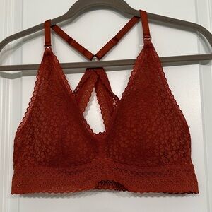 Nursing Lace Bralette in Rust
